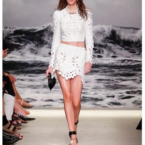 Zimmermann white wave White Cropped Top